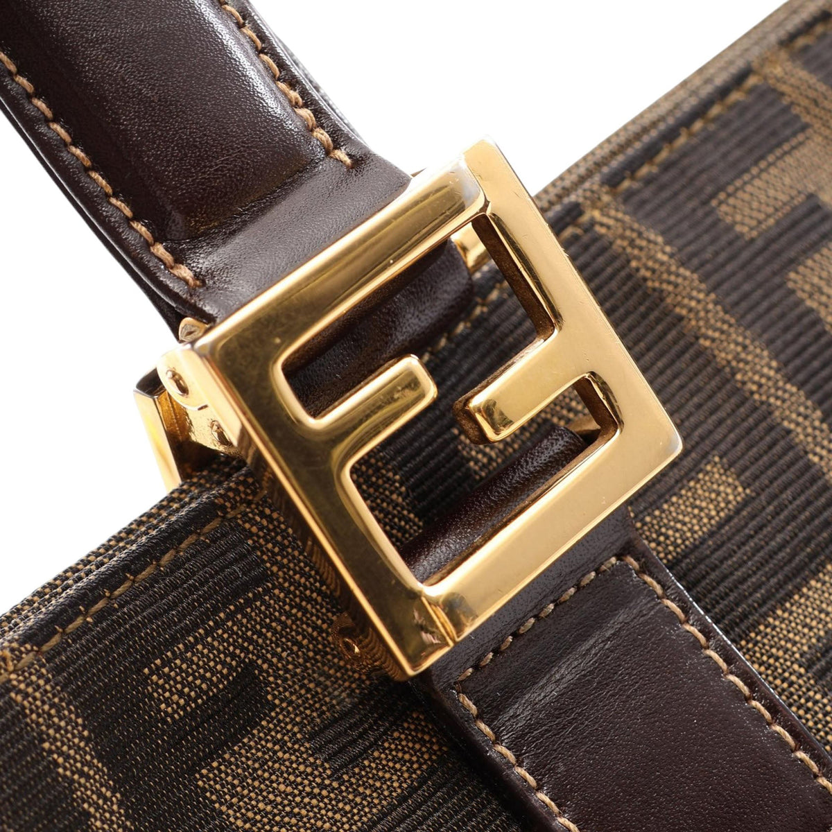 Fendi Zucca Canvas Handbag — Brown