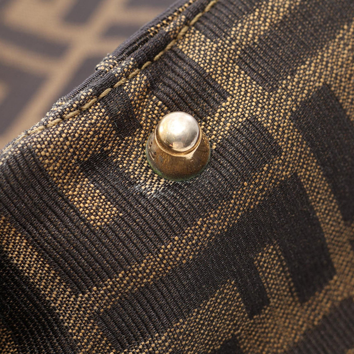 Fendi Zucca Canvas Handbag — Brown