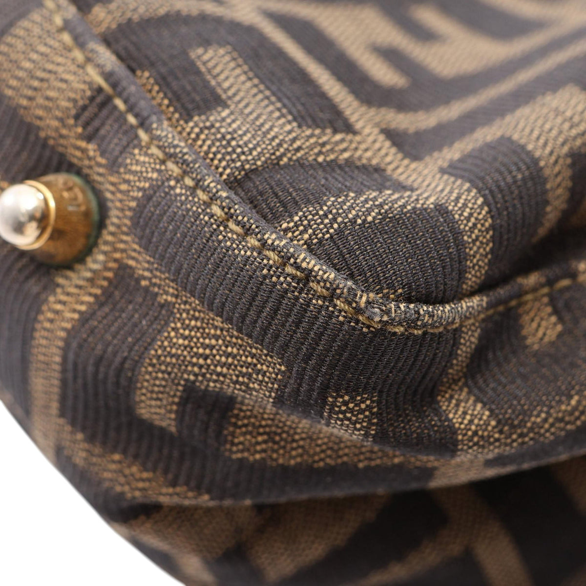 Fendi Zucca Canvas Handbag — Brown
