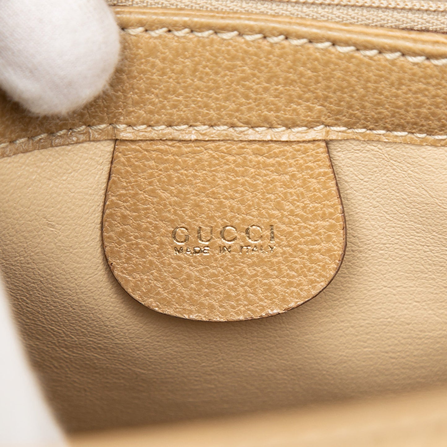 Gucci Grained Calfskin Bamboo Satchel