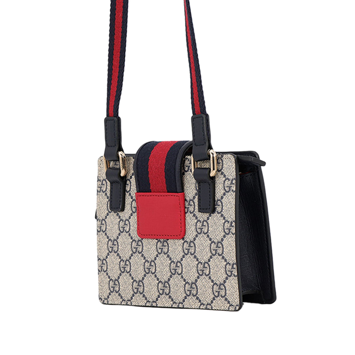Gucci Kids GG Supreme Heart Web Crossbody