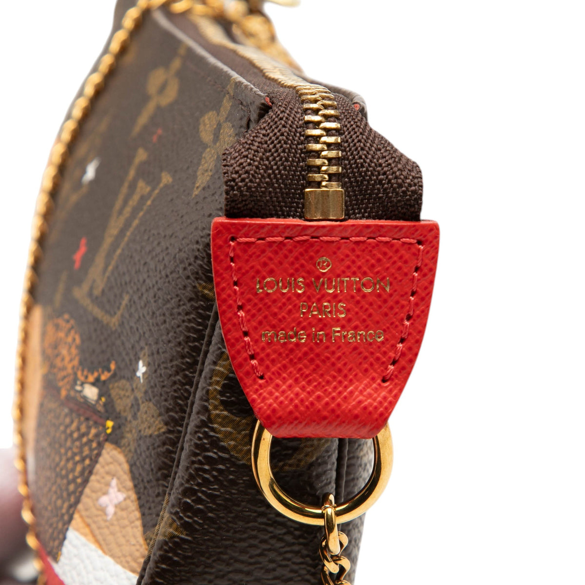 Louis Vuitton Monogram Cats Christmas Animation Mini Pochette Accessories — Brown