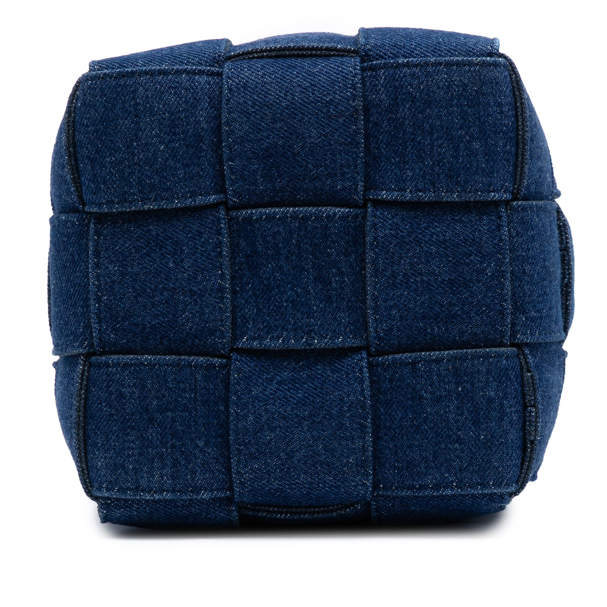 Bottega Veneta Small Denim Maxi Intrecciato Cassette Bucket Bag