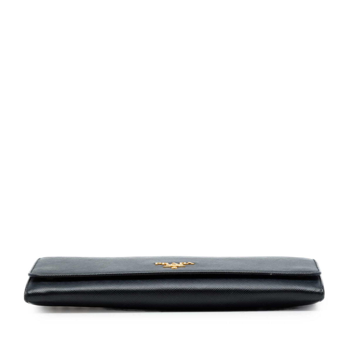 Prada Saffiano Wallet On Chain — Black