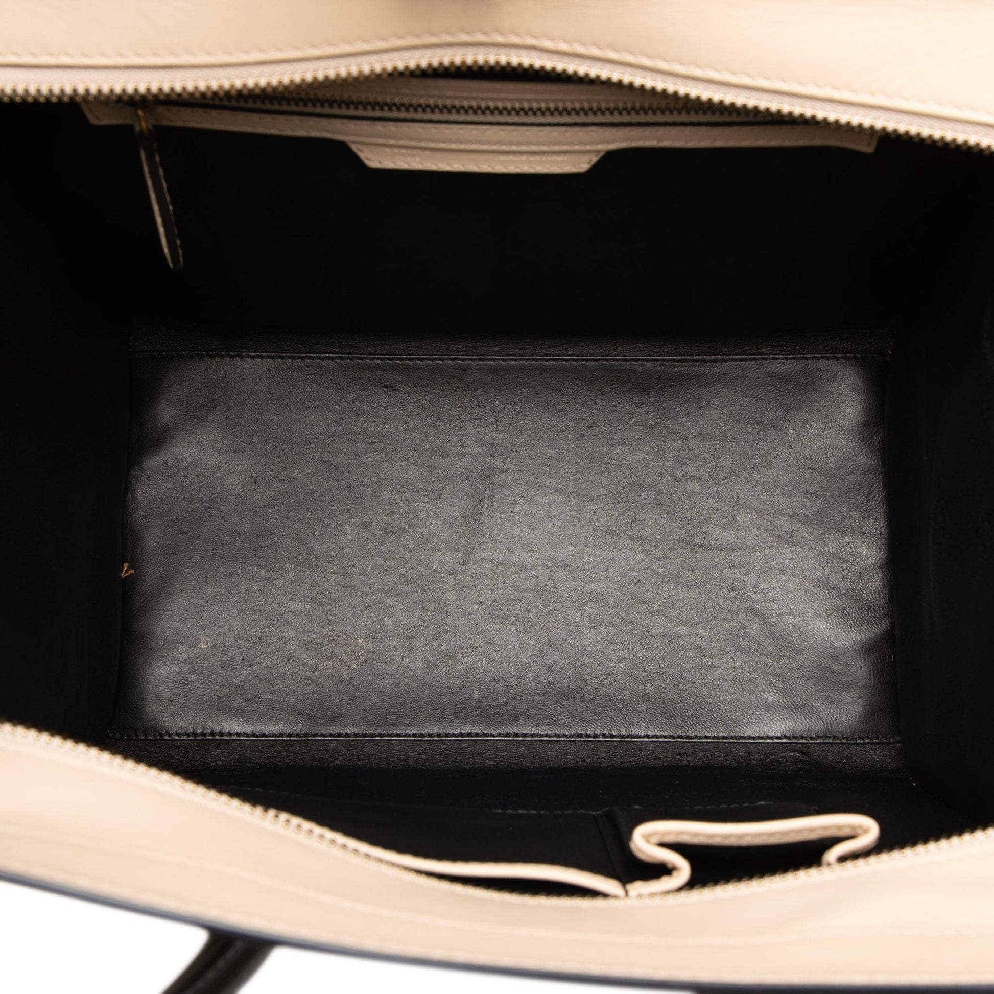 Celine Mini Bicolor Leather Luggage Tote