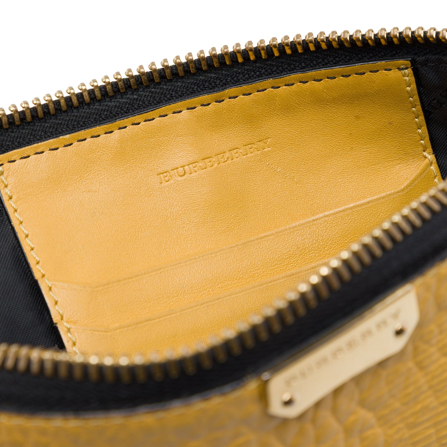 Burberry Grain Check Embossed Leather Peyton Crossbody