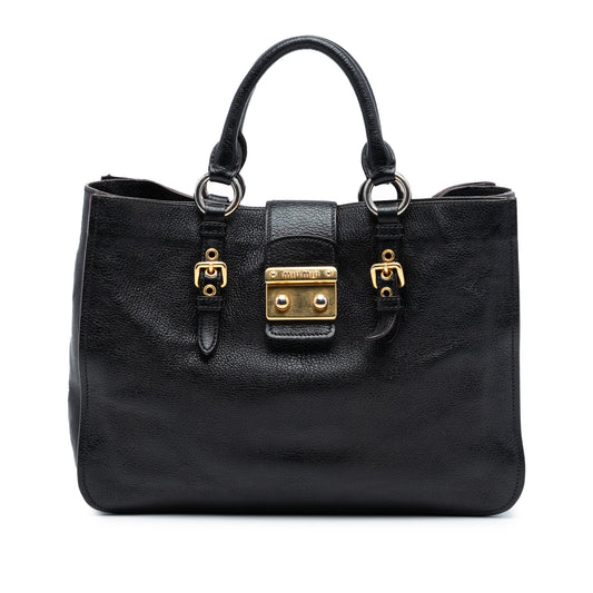 Miu Miu Goatskin Madras Satchel