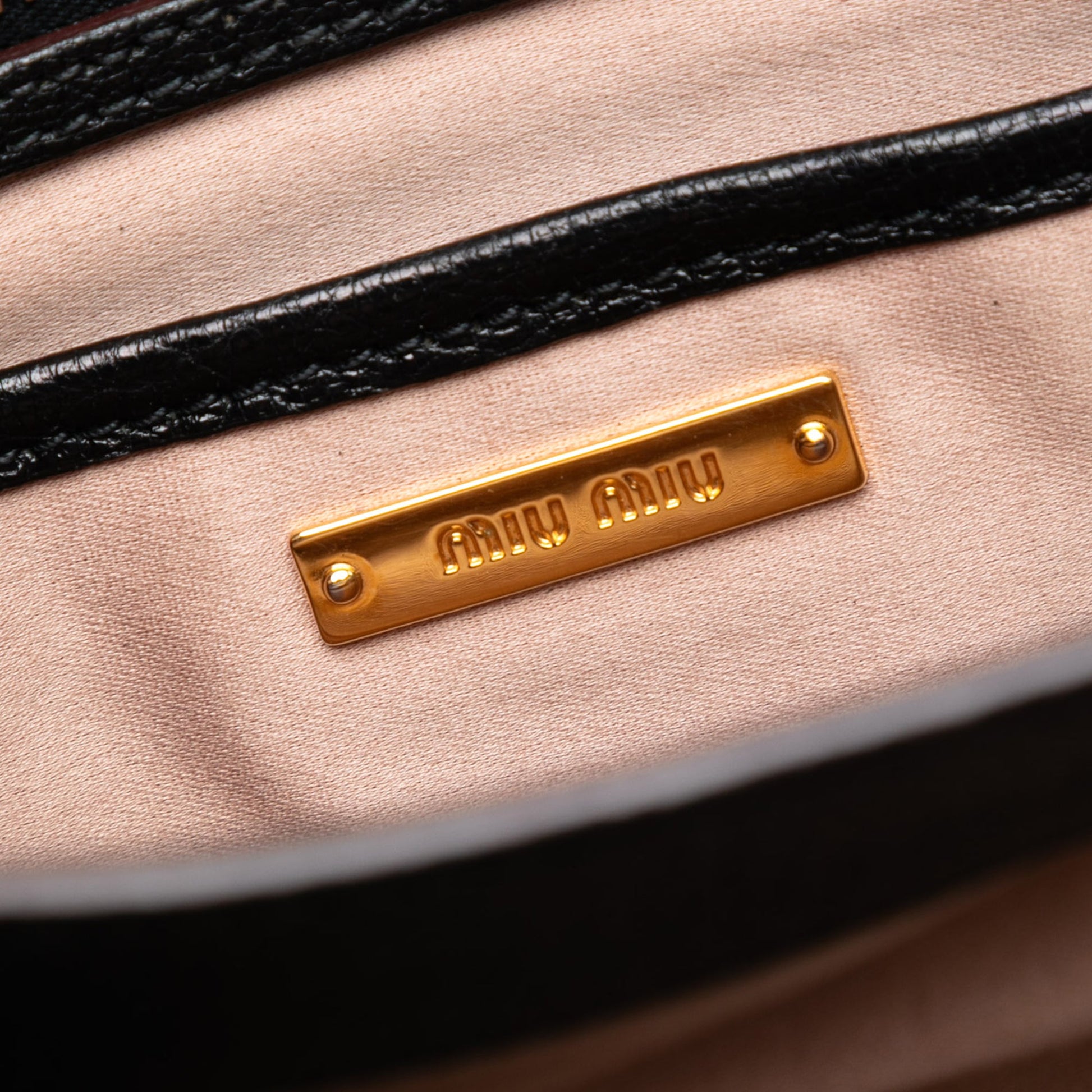 Miu Miu Goatskin Madras Satchel