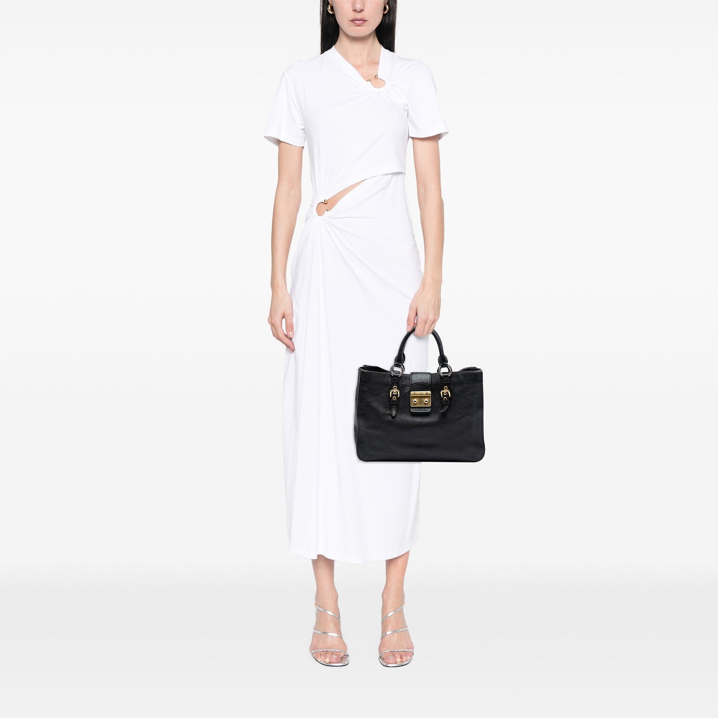 Miu Miu Goatskin Madras Satchel