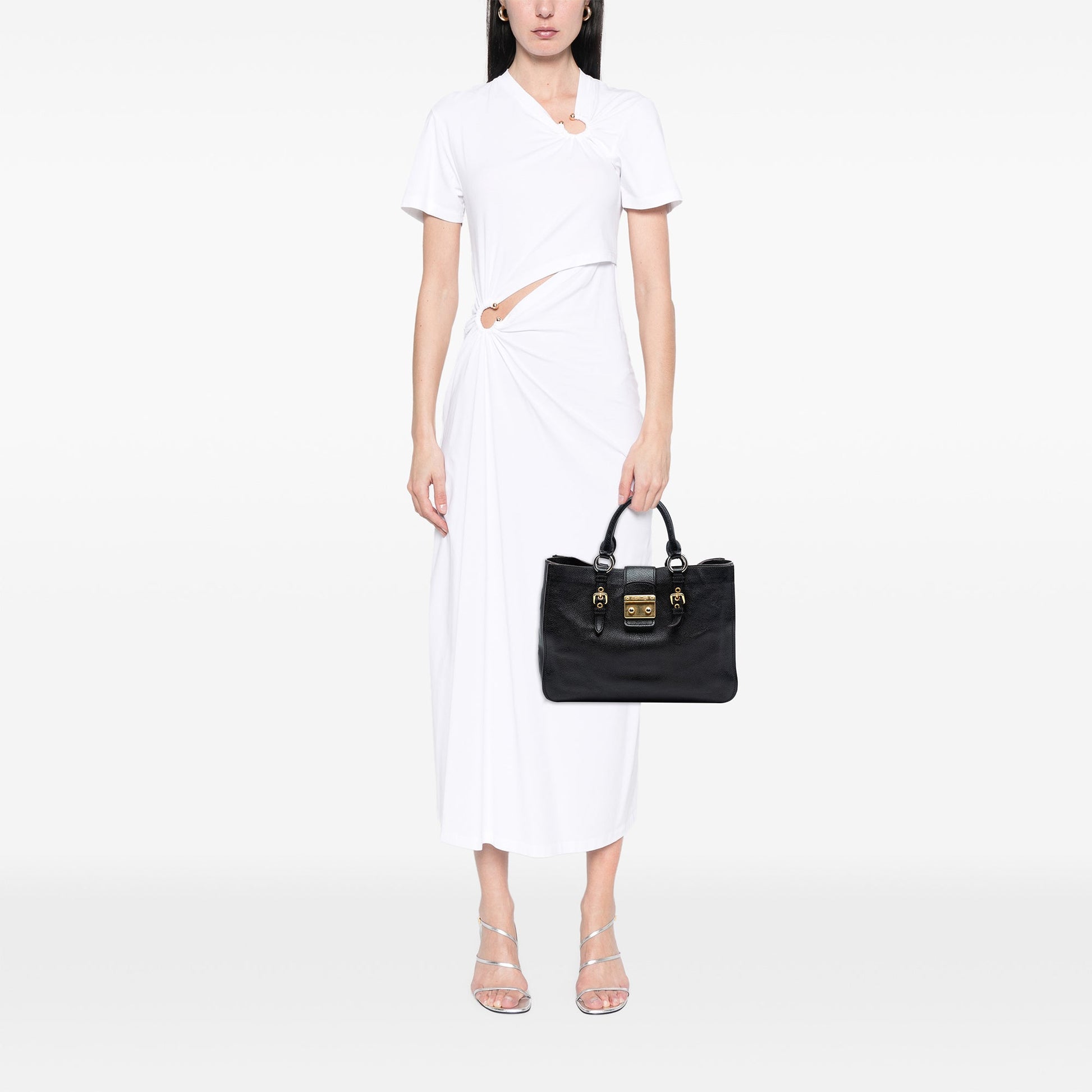 Miu Miu Goatskin Madras Satchel