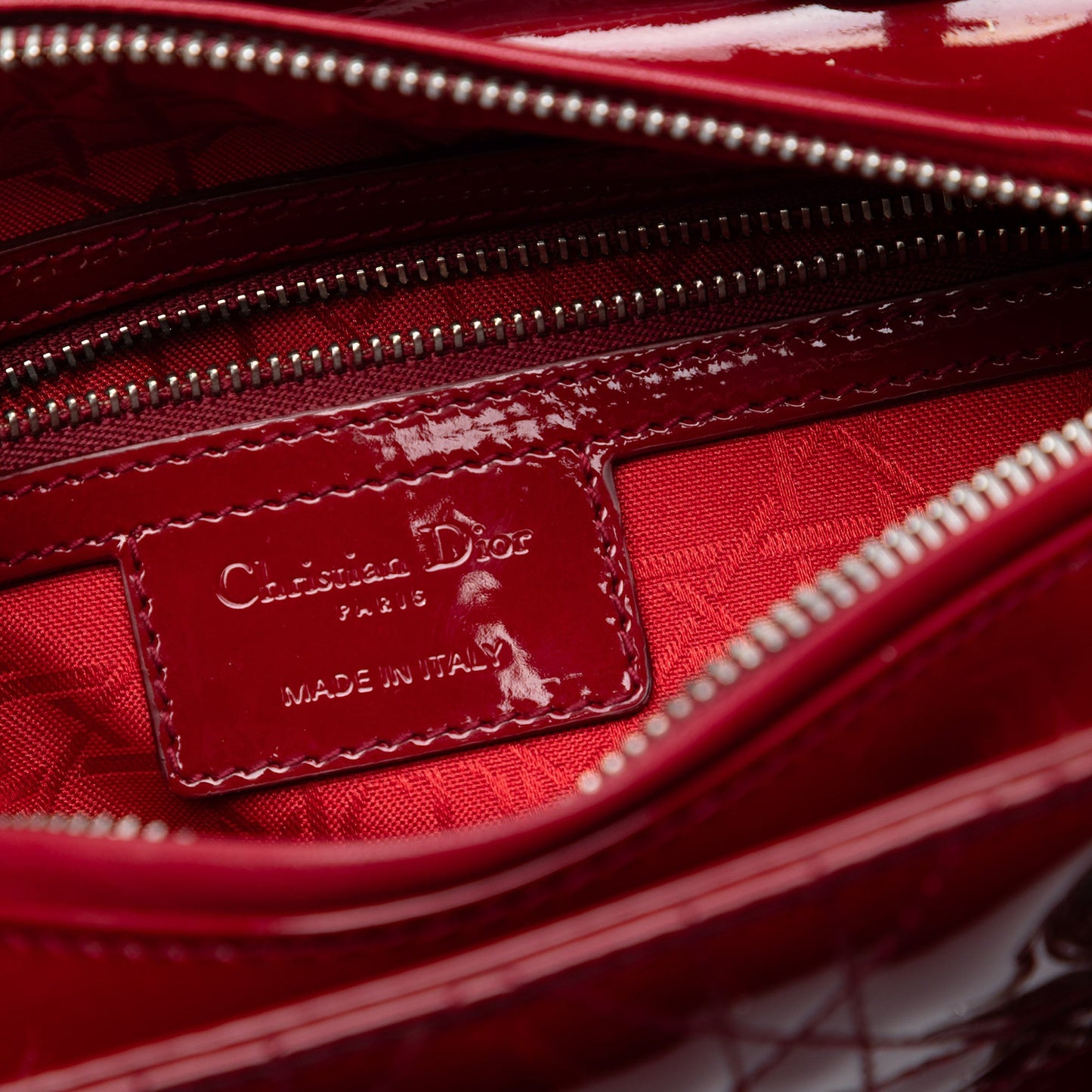 Dior Medium Patent Cannage Lady Dior