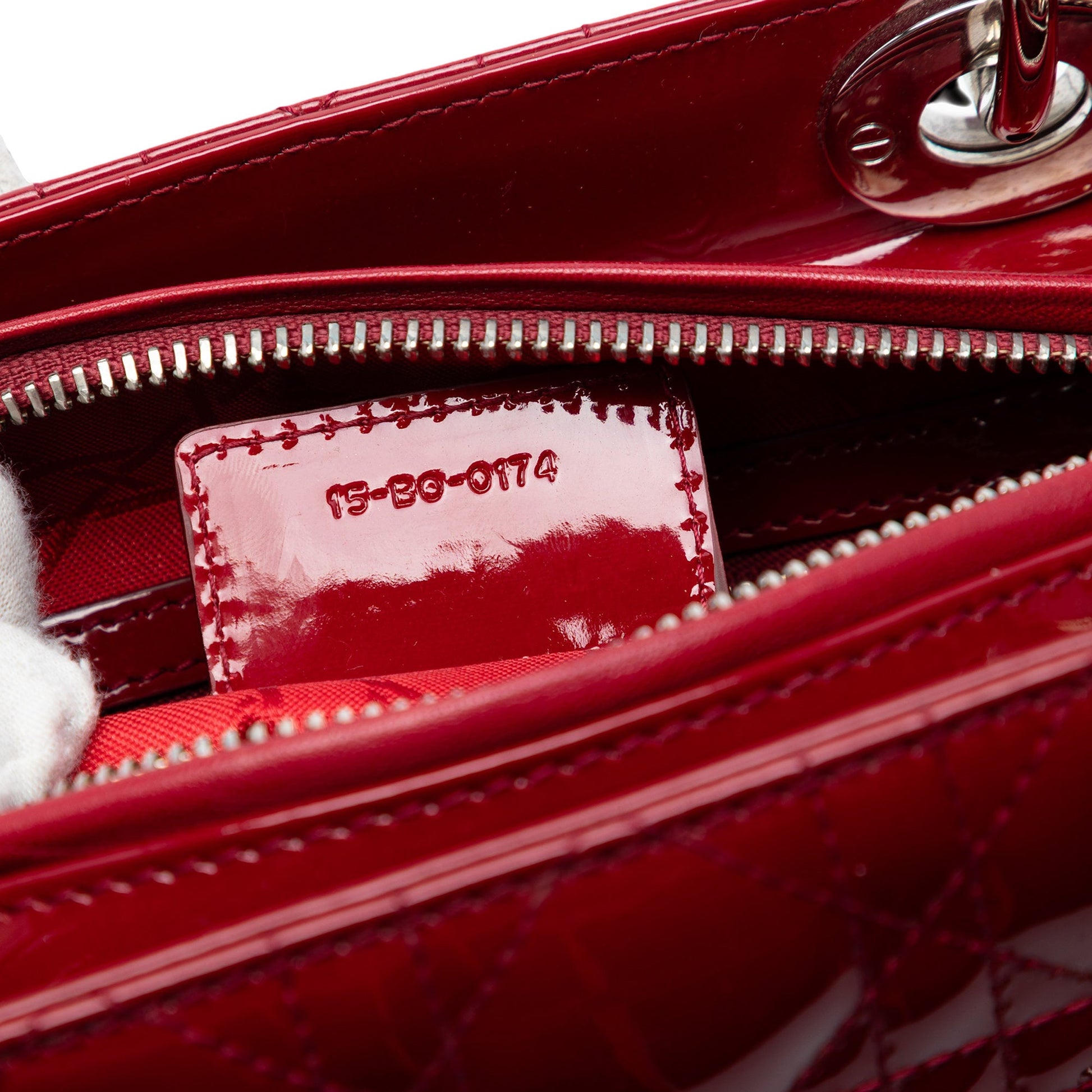 Dior Medium Patent Cannage Lady Dior