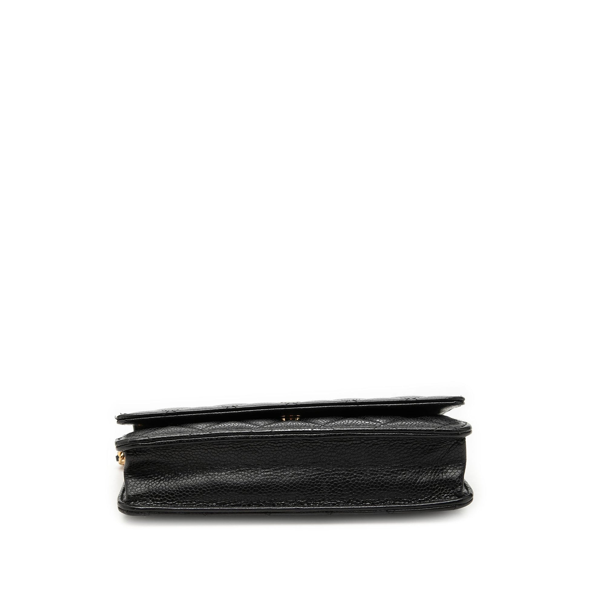 Chanel CC Quilted Caviar Wallet on Chain