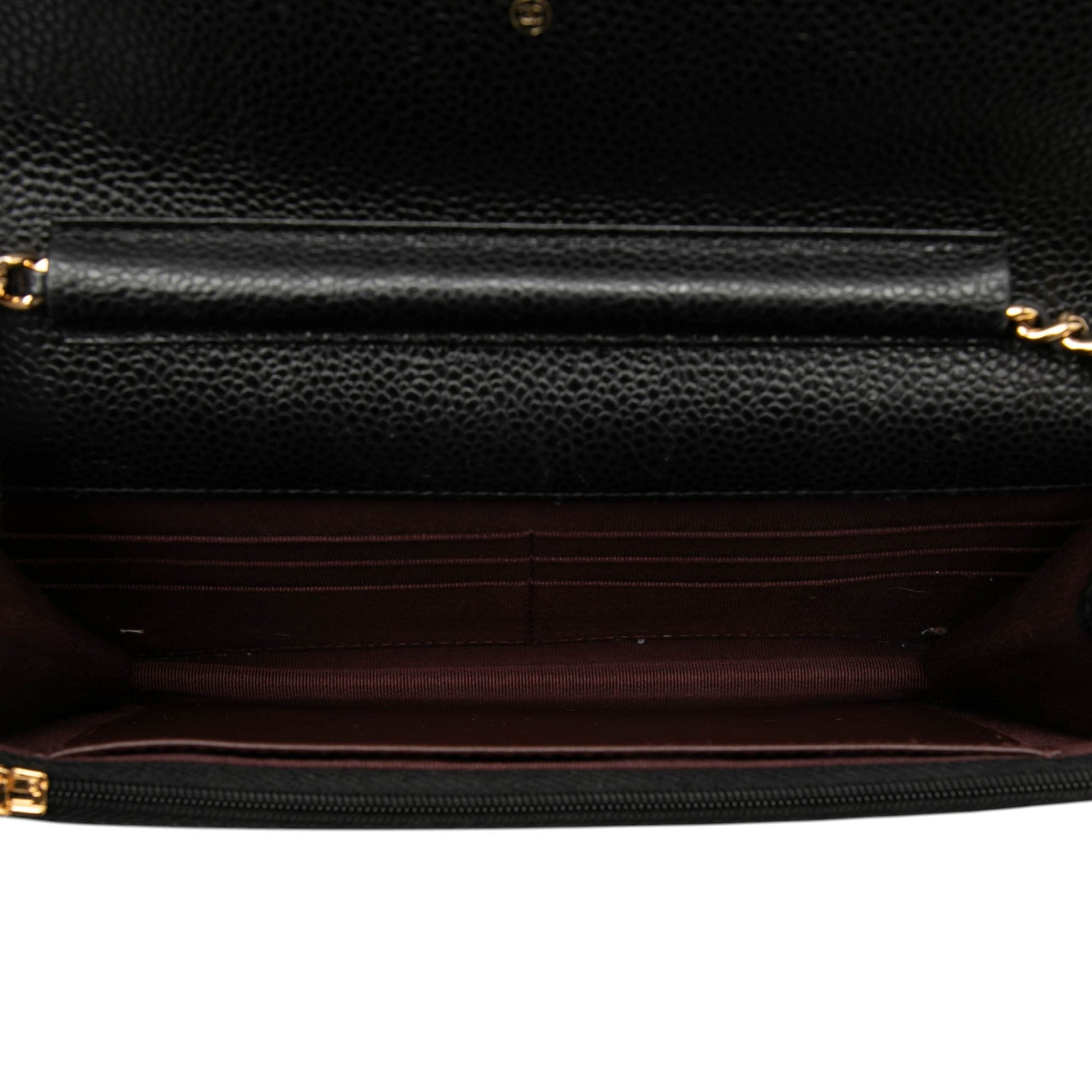 Chanel CC Quilted Caviar Wallet on Chain