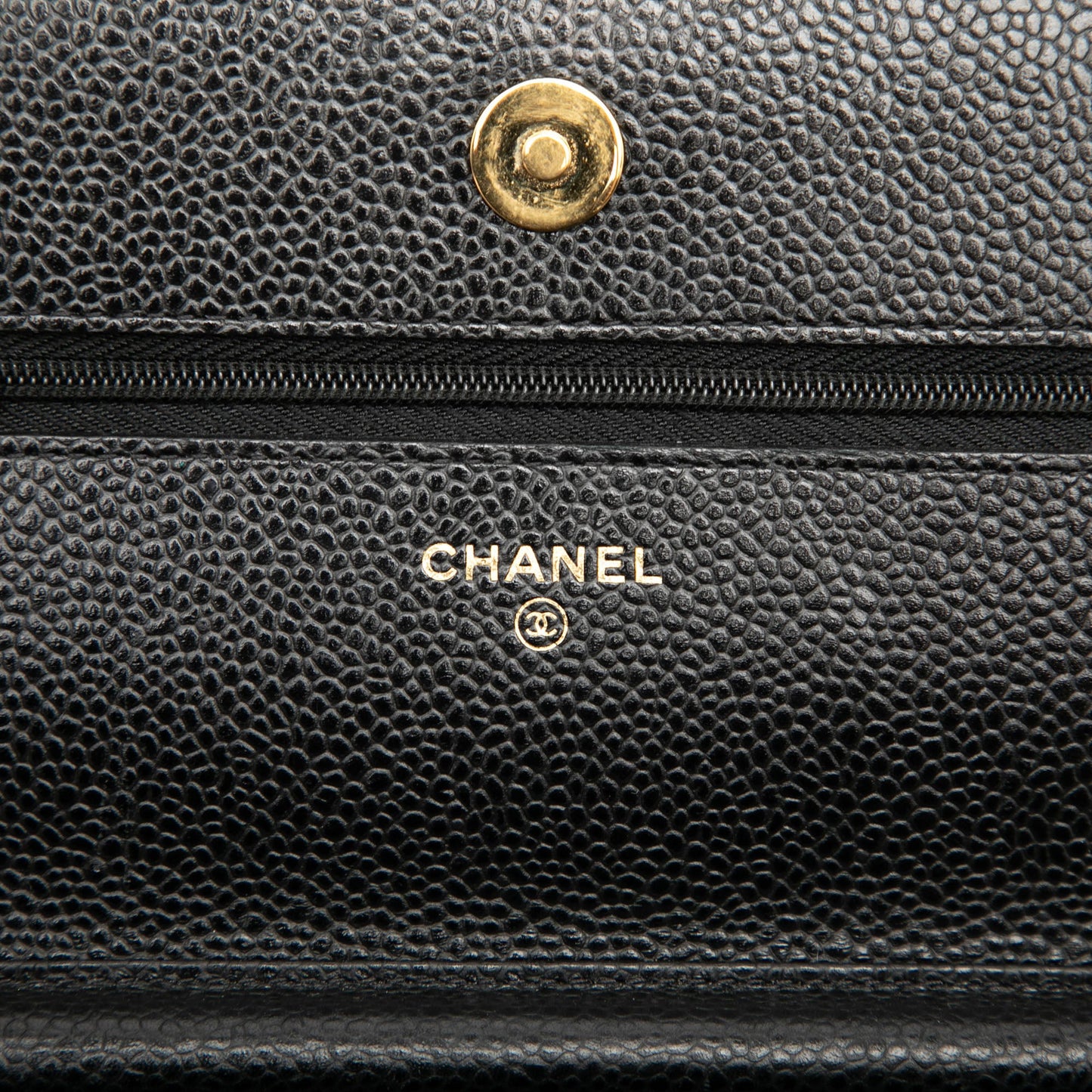 Chanel CC Quilted Caviar Wallet on Chain