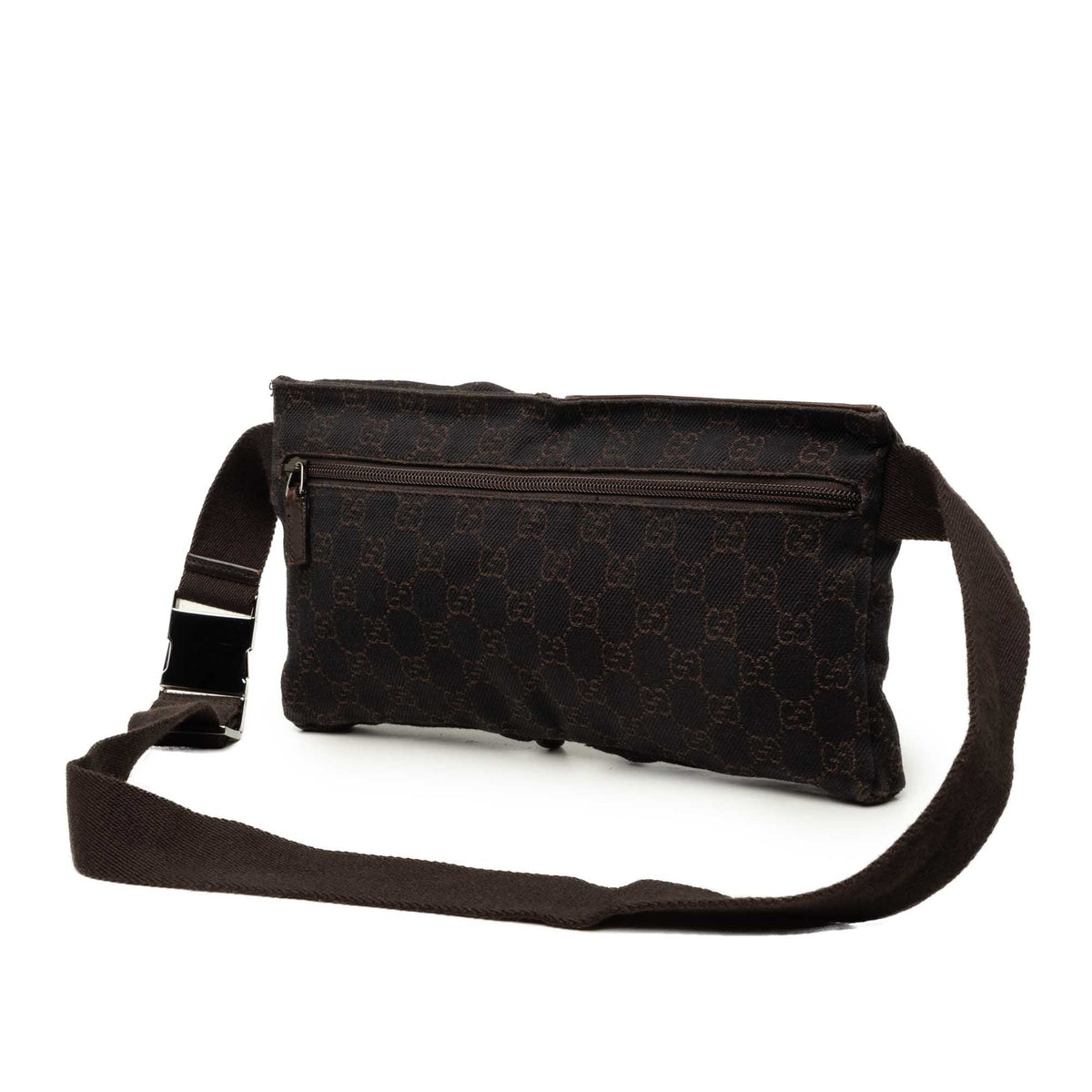 Gucci GG Canvas Double Pocket Belt Bag