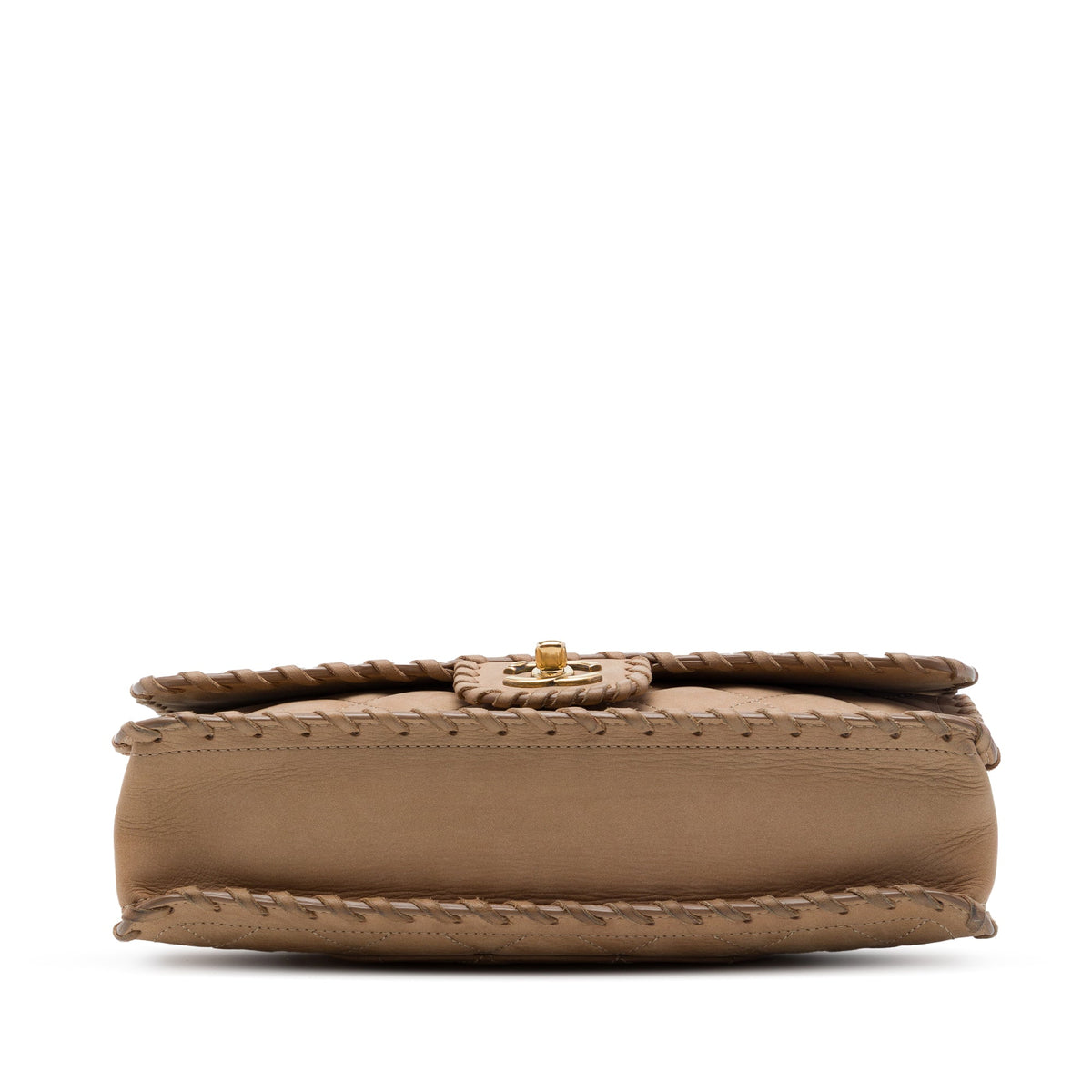 Chanel Medium Quilted Iridescent Calfskin Happy Stitch Flap — Brown