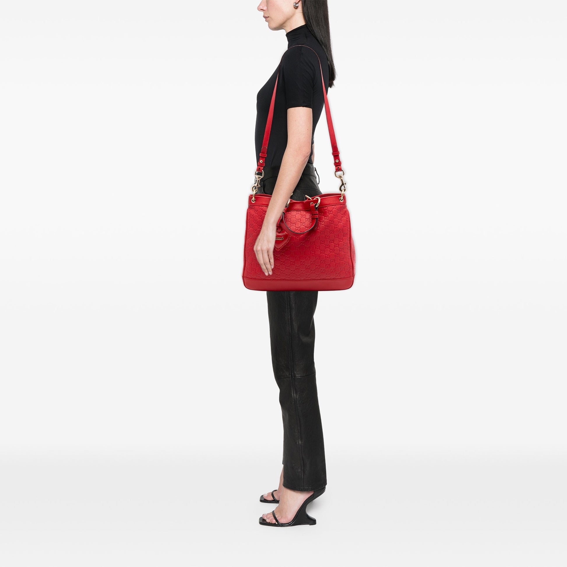 Gucci Medium Guccissima Valentine Top Handle Bag