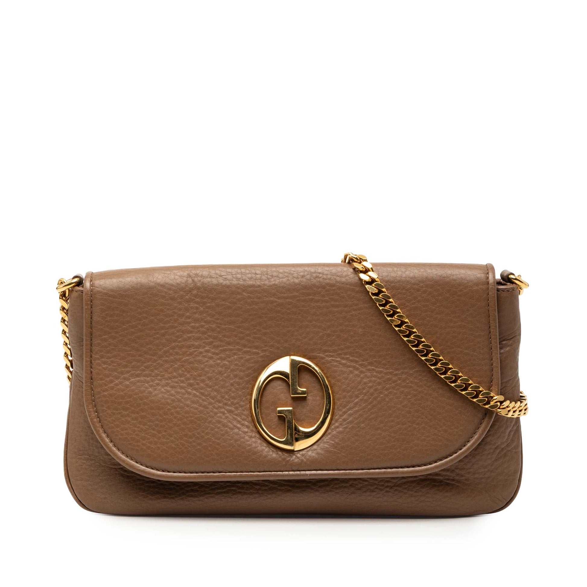 Gucci Medium Leather 1973 Chain Shoulder Bag