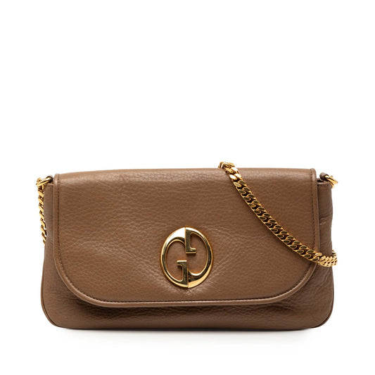 Gucci Medium Leather 1973 Chain Shoulder Bag