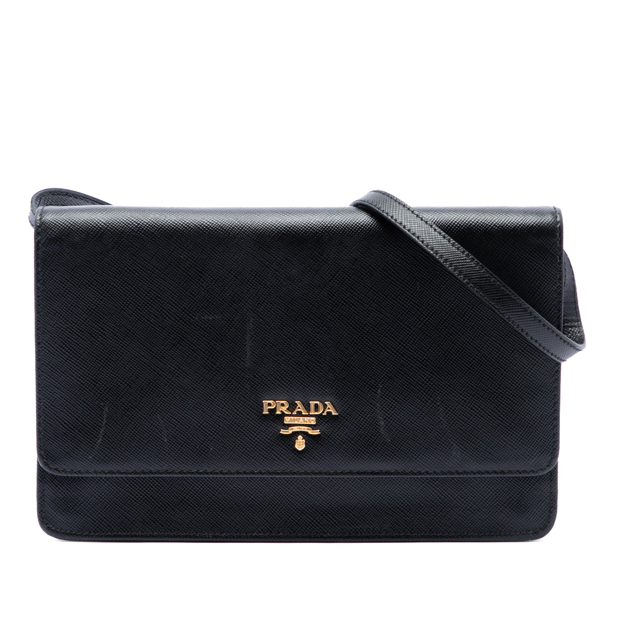 Prada Saffiano Wallet on Strap