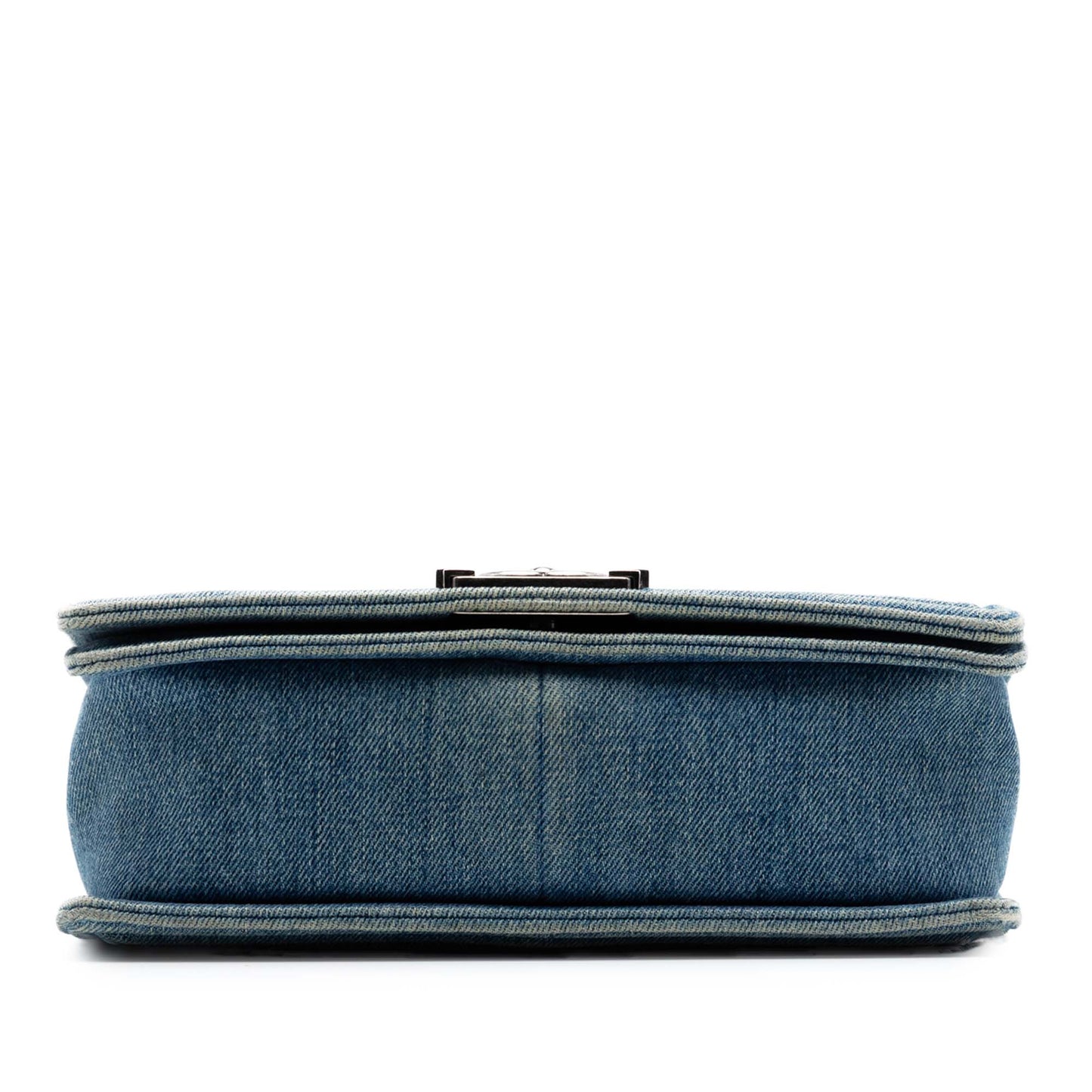 Chanel Old Medium Quilted Denim Boy Flap