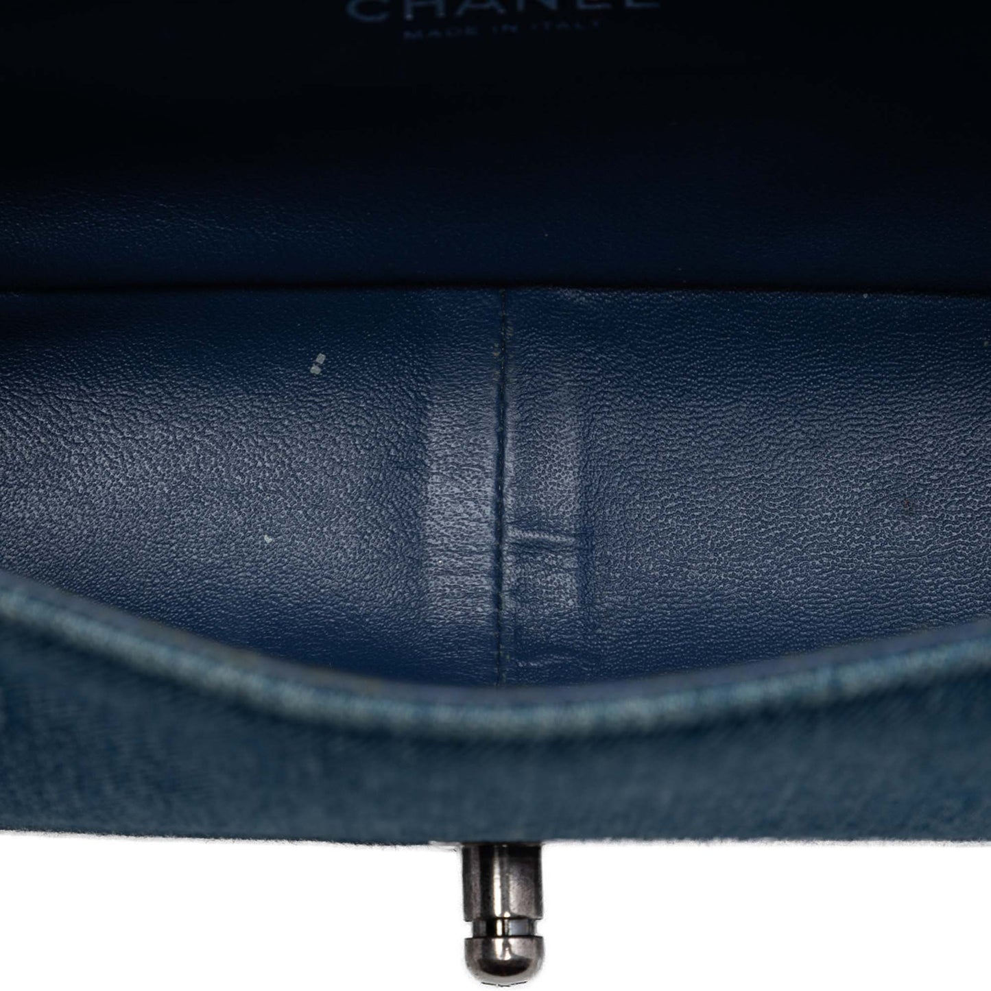 Chanel Old Medium Quilted Denim Boy Flap