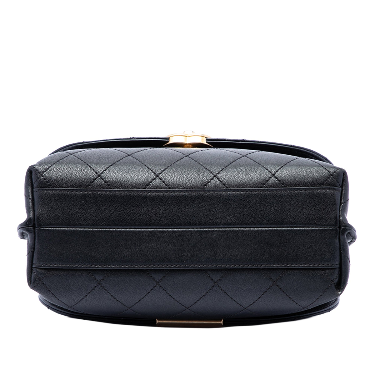 Chanel CC Quilted Calfskin Double Sided Metal Frame Flap — Black