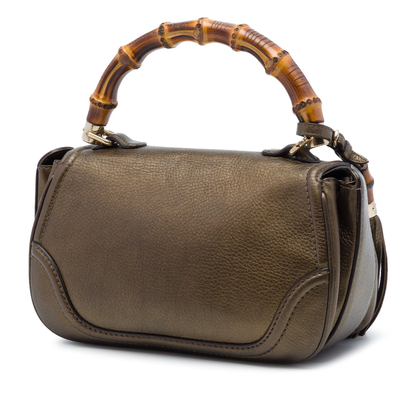 Gucci Medium Leather New Bamboo Satchel