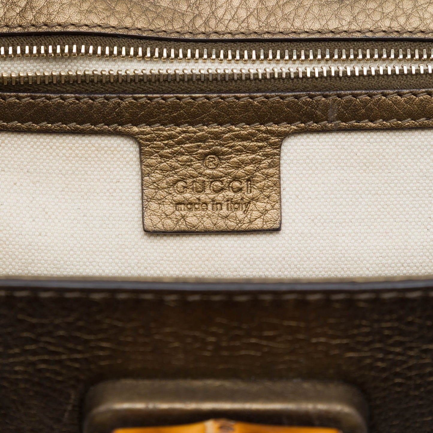 Gucci Medium Leather New Bamboo Satchel