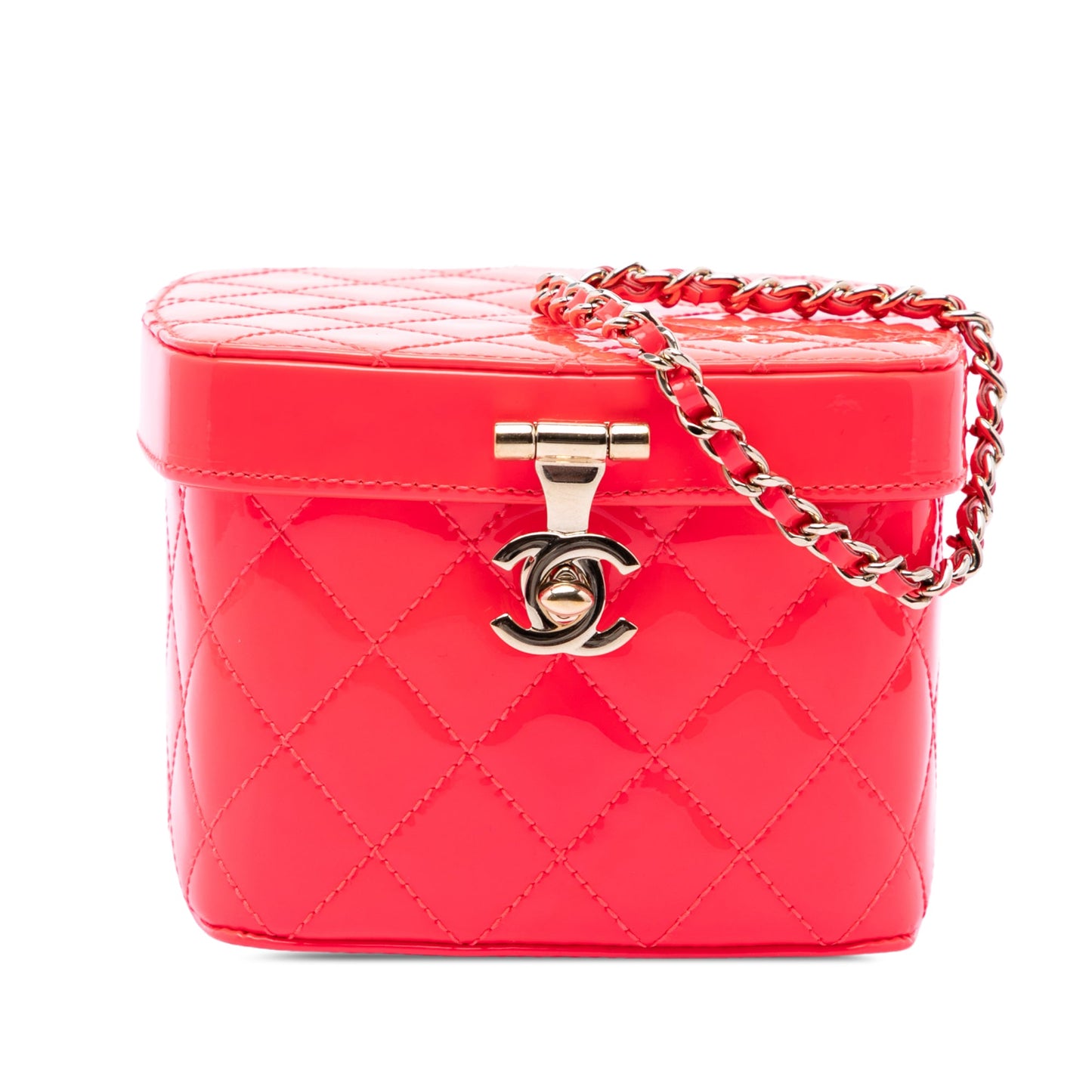 Chanel Mini CC Quilted Patent Vanity Bag