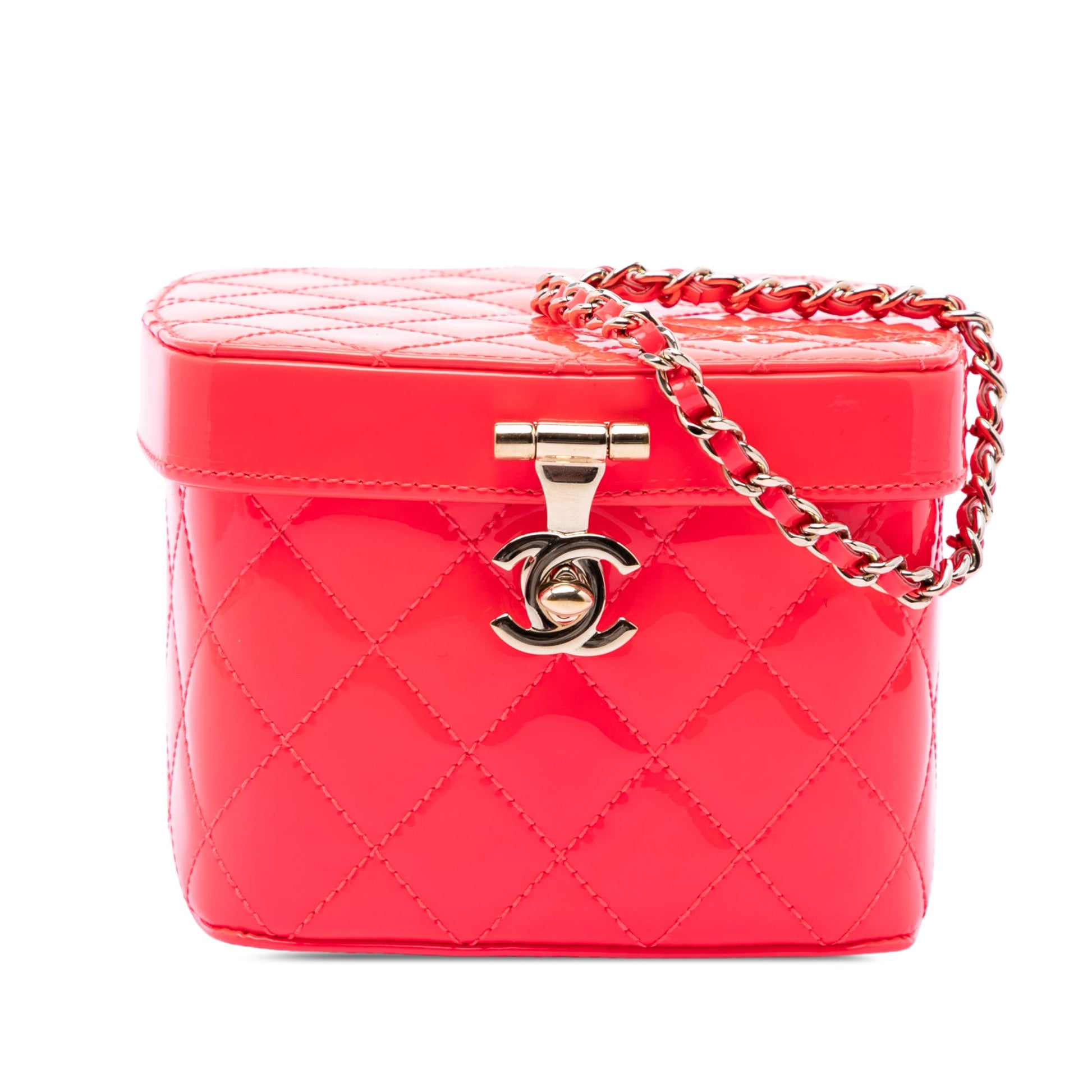 Chanel Mini CC Quilted Patent Vanity Bag