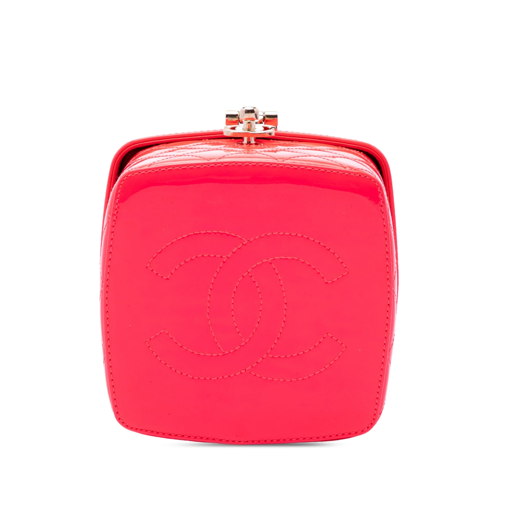 Chanel Mini CC Quilted Patent Vanity Bag
