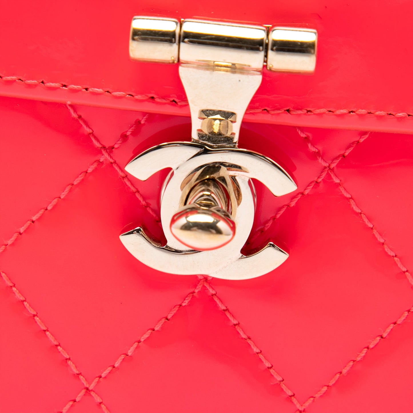 Chanel Mini CC Quilted Patent Vanity Bag