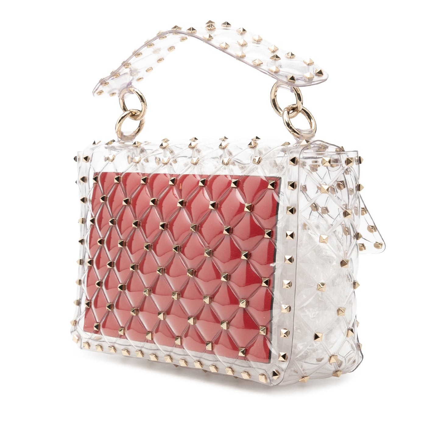 Valentino Medium PVC Rockstud Spike Satchel
