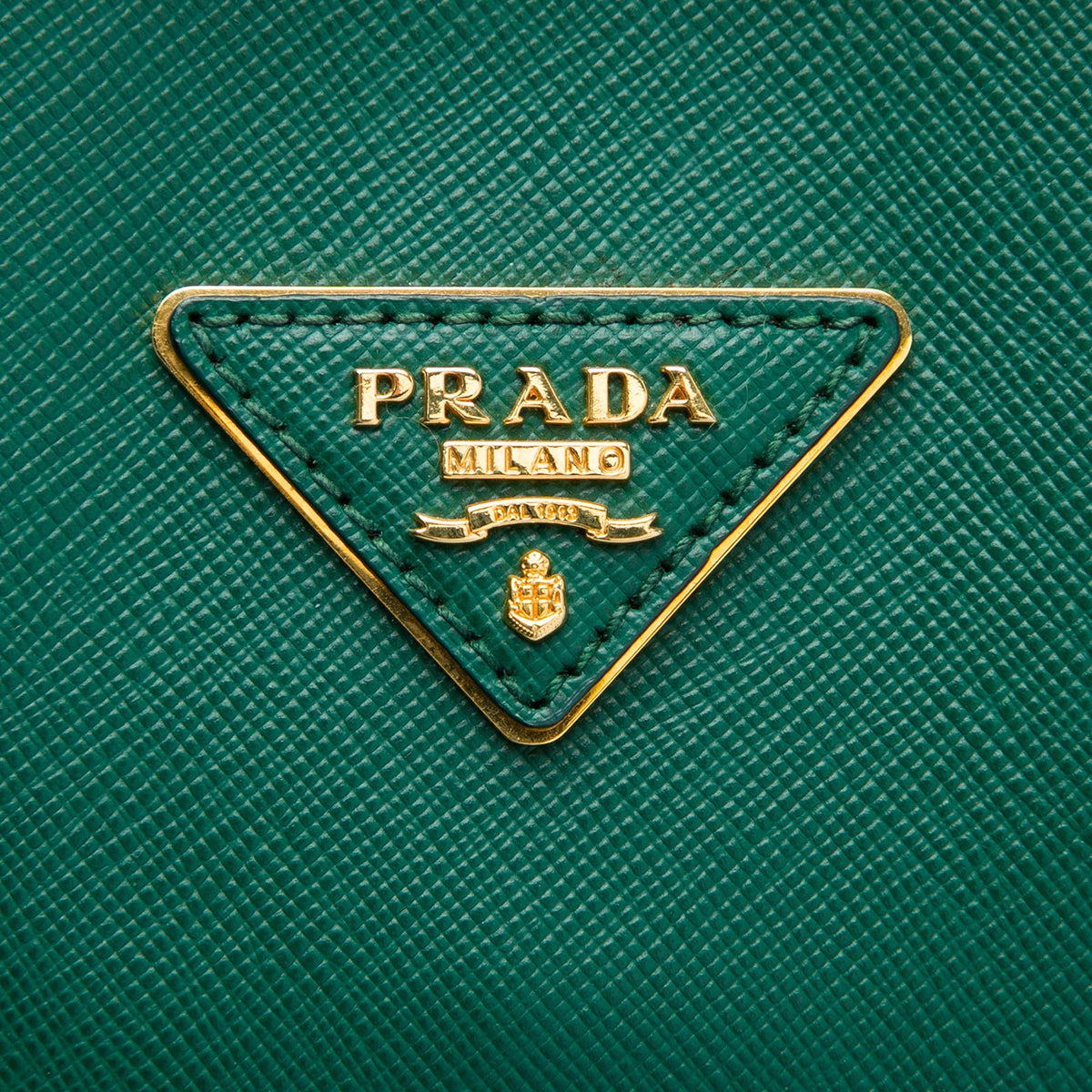 Prada Large Saffiano Lux Promenade Satchel — Green