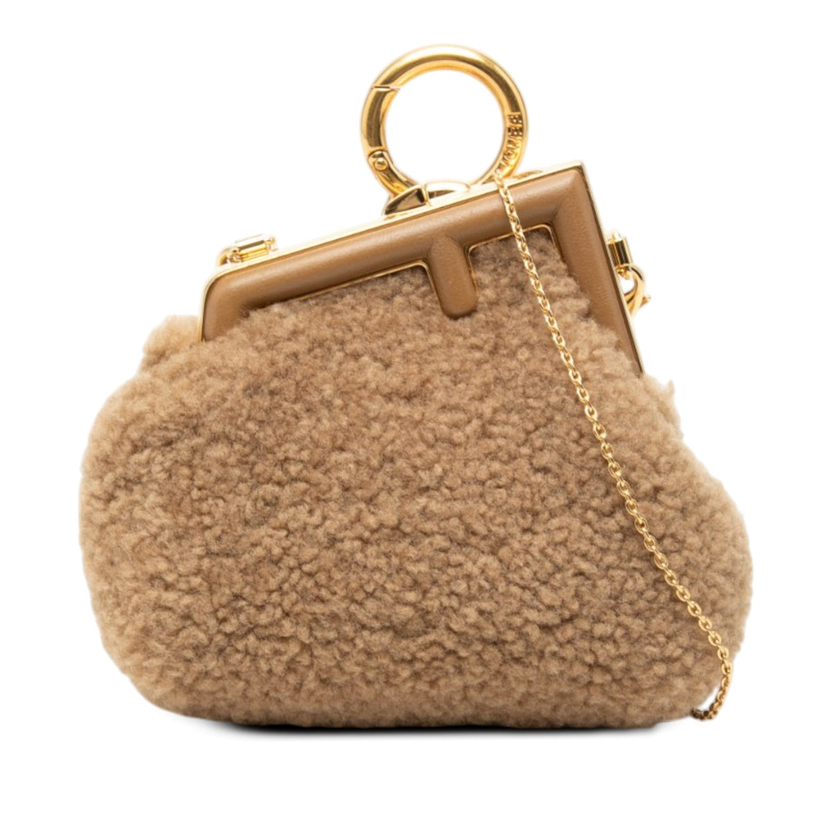 Fendi Nano Shearling Fendi First Charm Bag