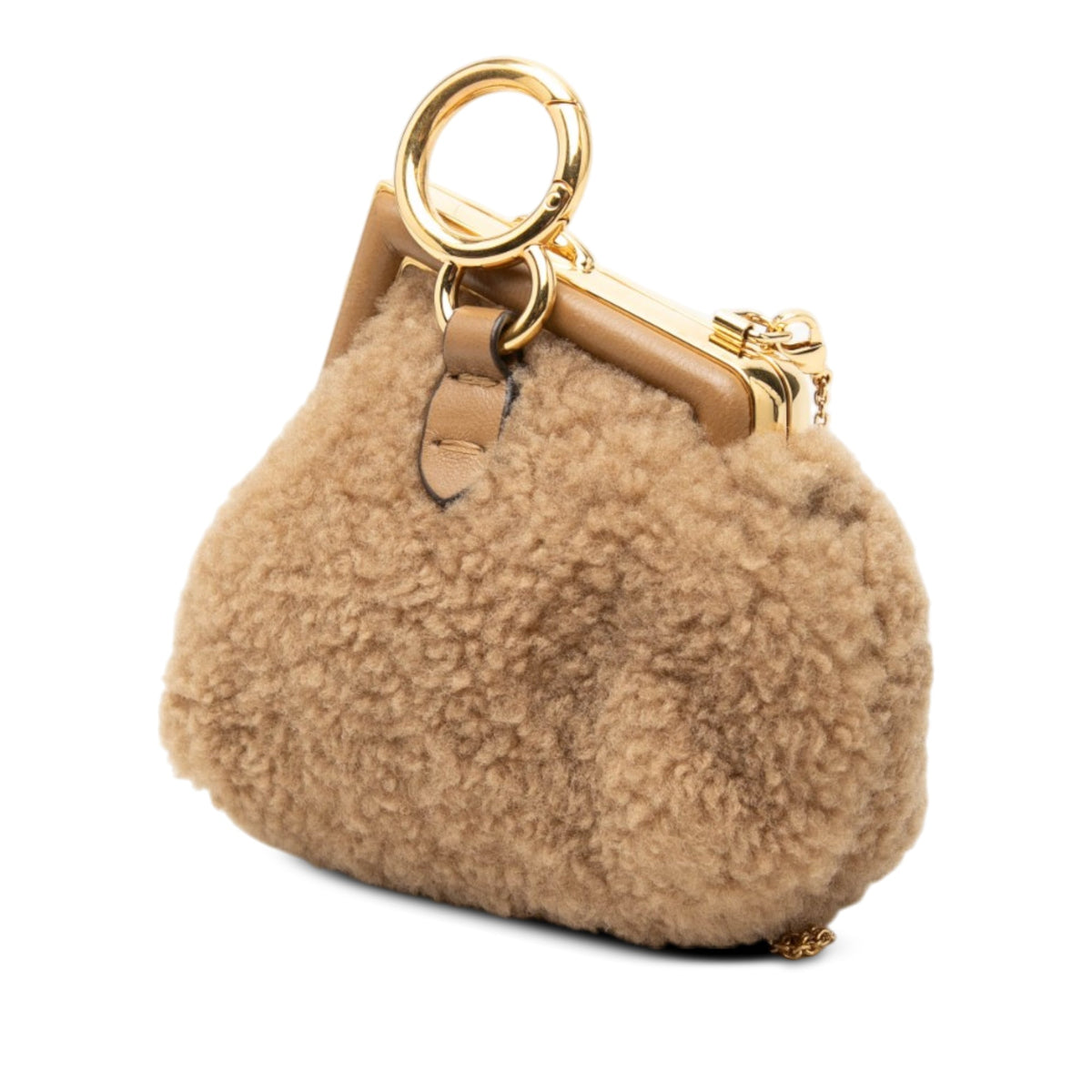 Fendi Nano Shearling Fendi First Charm Bag