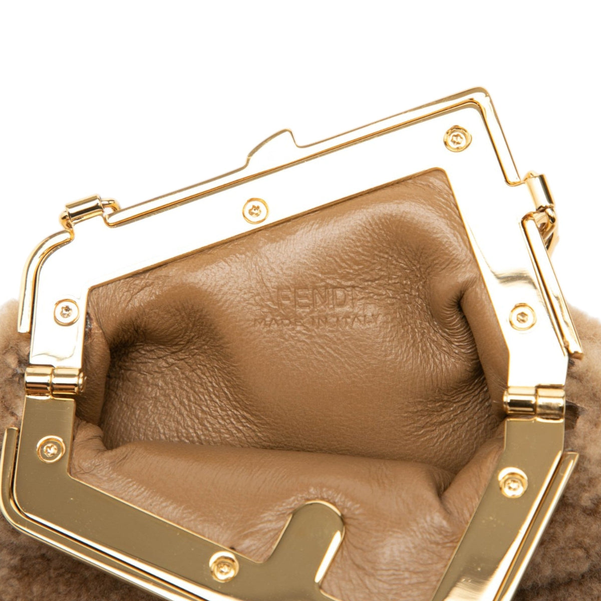 Fendi Nano Shearling Fendi First Charm Bag