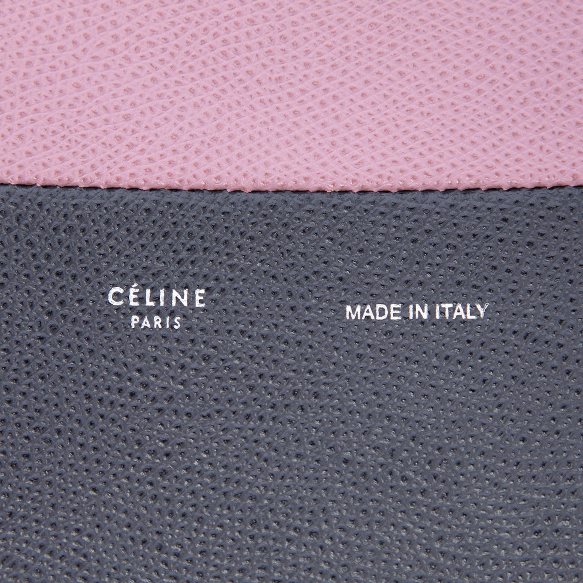 Celine Small Bicolor Grained Calfskin Vertical Cabas Tote