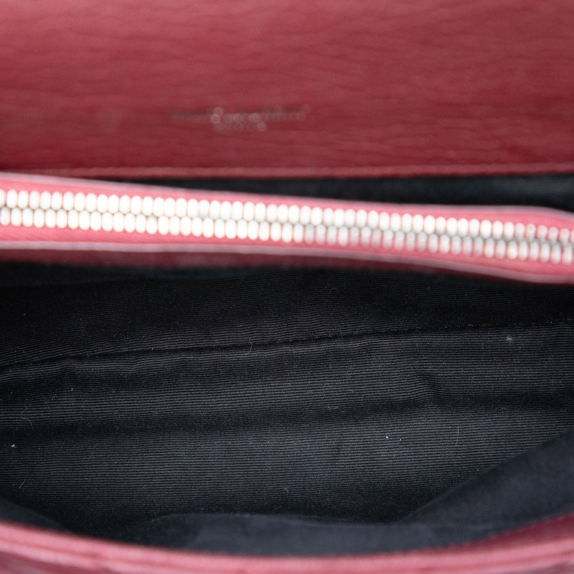 Saint Laurent Medium Chevron Sheepskin Monogram College Satchel