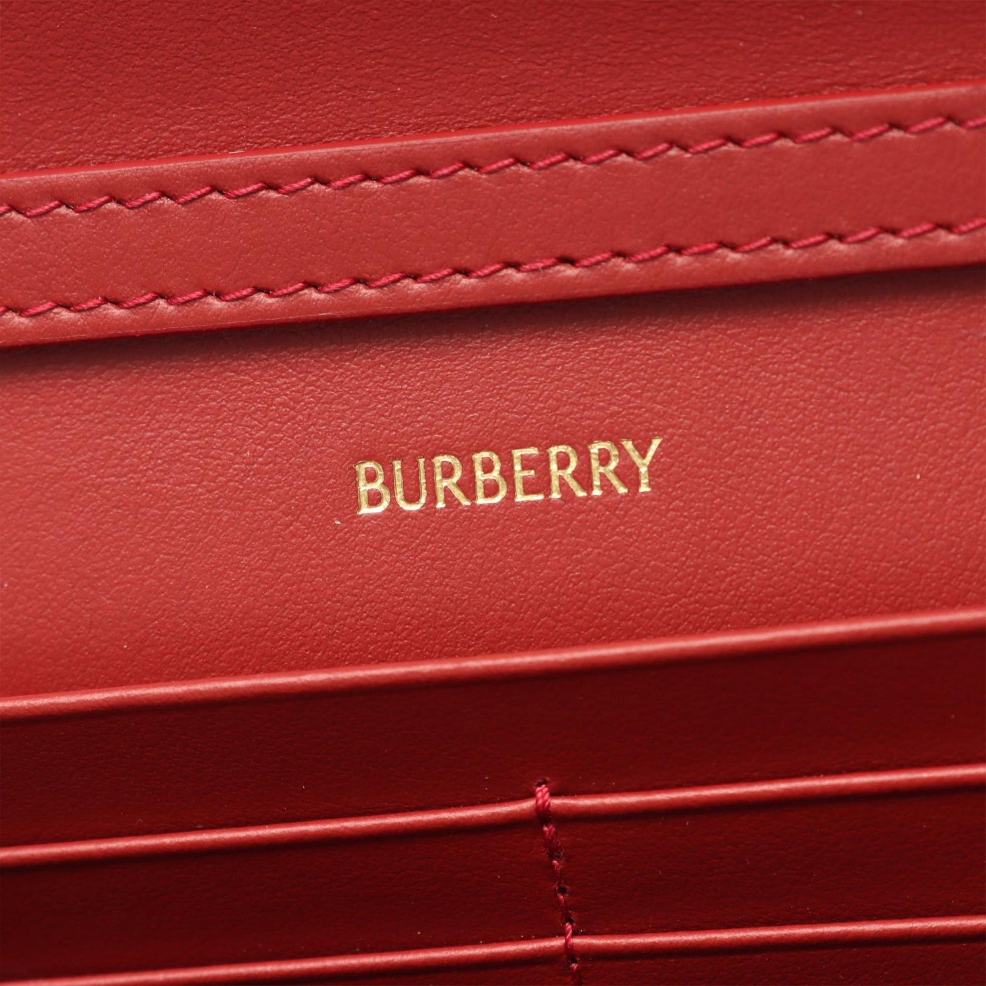 Burberry House Check Coated Canvas Wallet On Chain