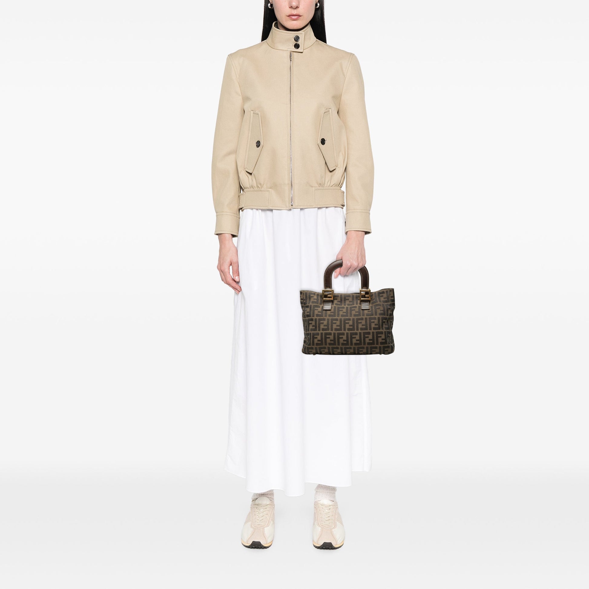 Fendi Small Zucca Canvas Twins Tote