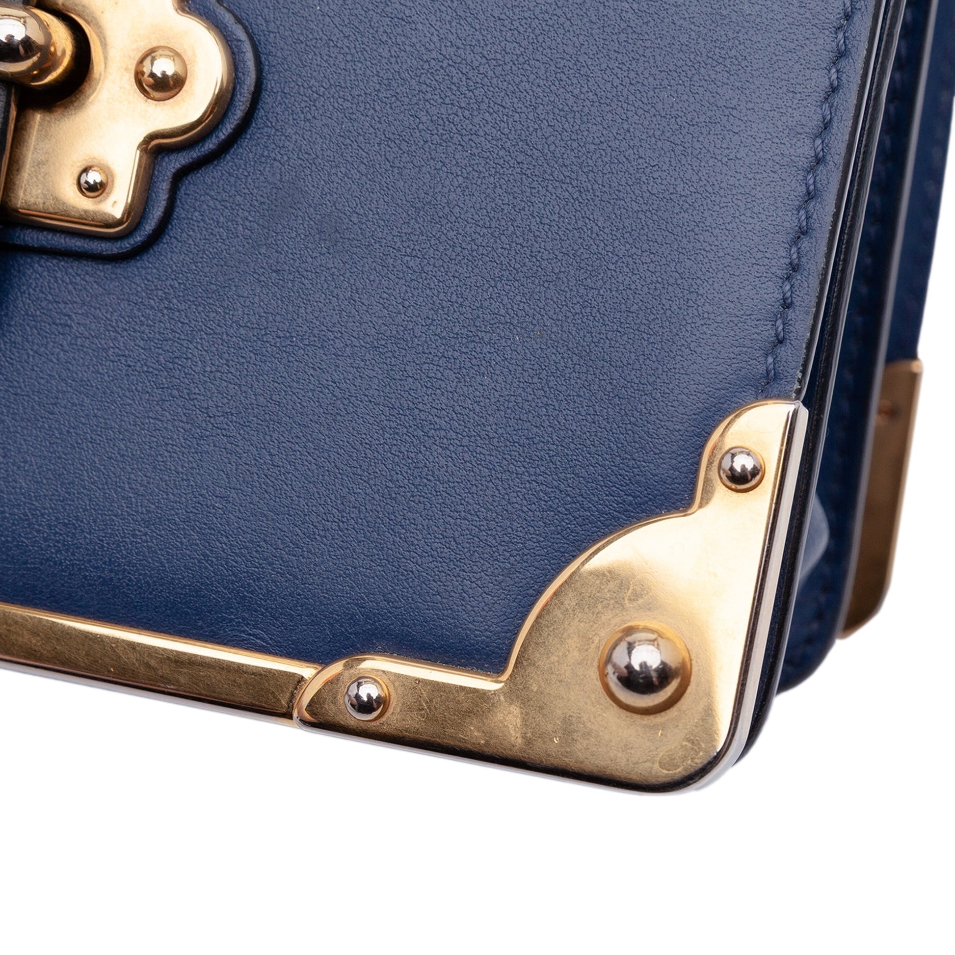 Prada Saffiano Trimmed City Calf Cahier Crossbody