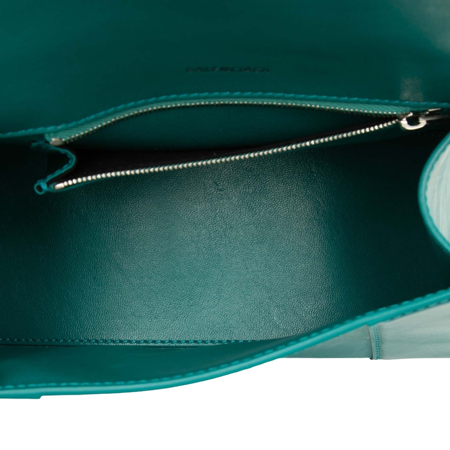 Balenciaga Small Shiny Box Calfskin Hourglass Top Handle Bag