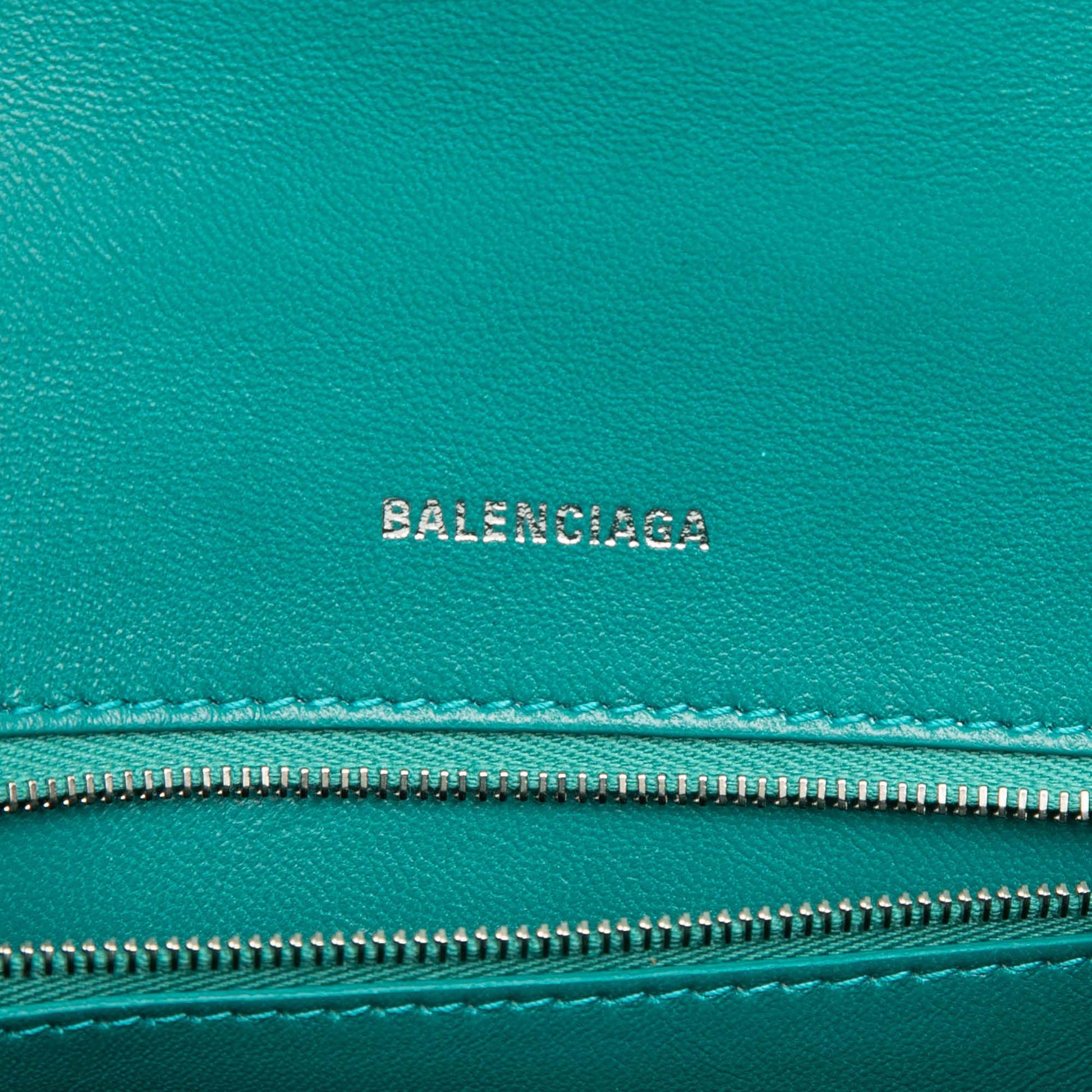 Balenciaga Small Shiny Box Calfskin Hourglass Top Handle Bag