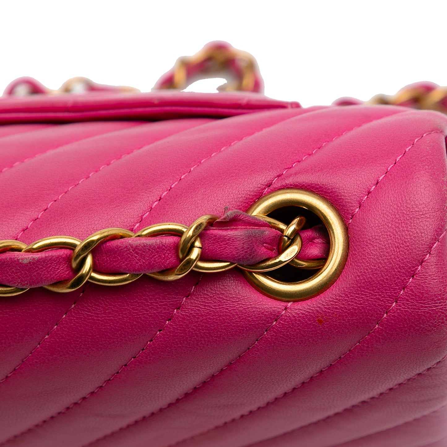 Chanel Mini Rectangular Classic Chevron Lambskin Single Flap