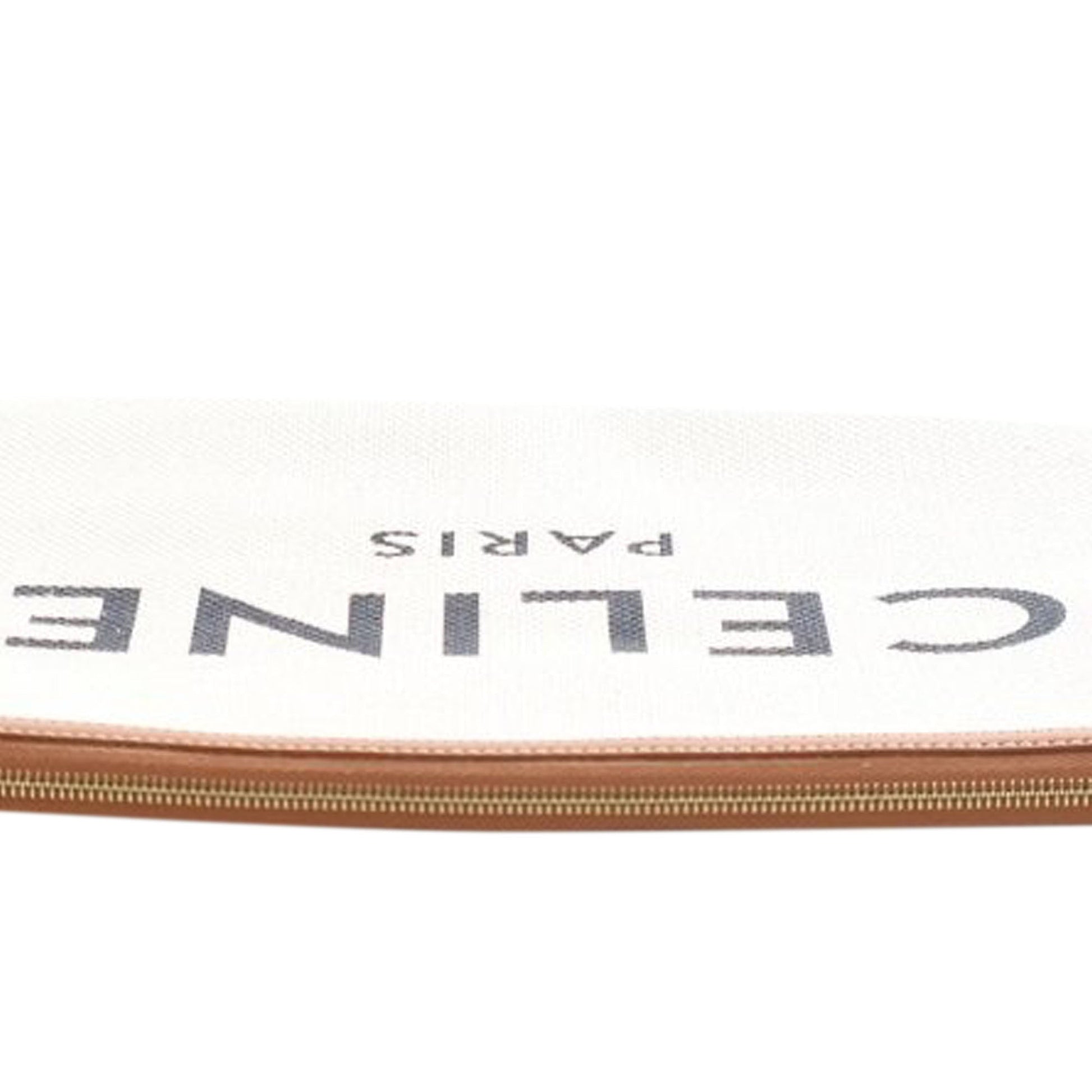 Celine Large Canvas Logo Clutch