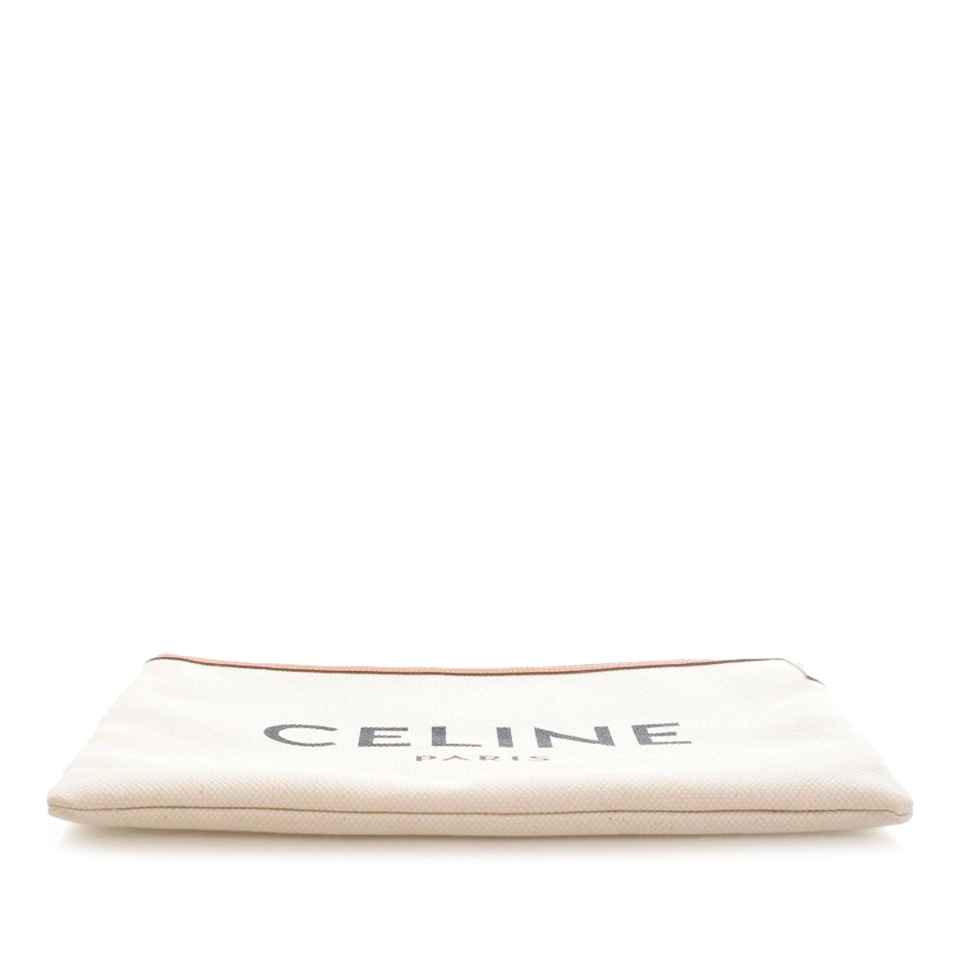Celine Large Canvas Logo Clutch