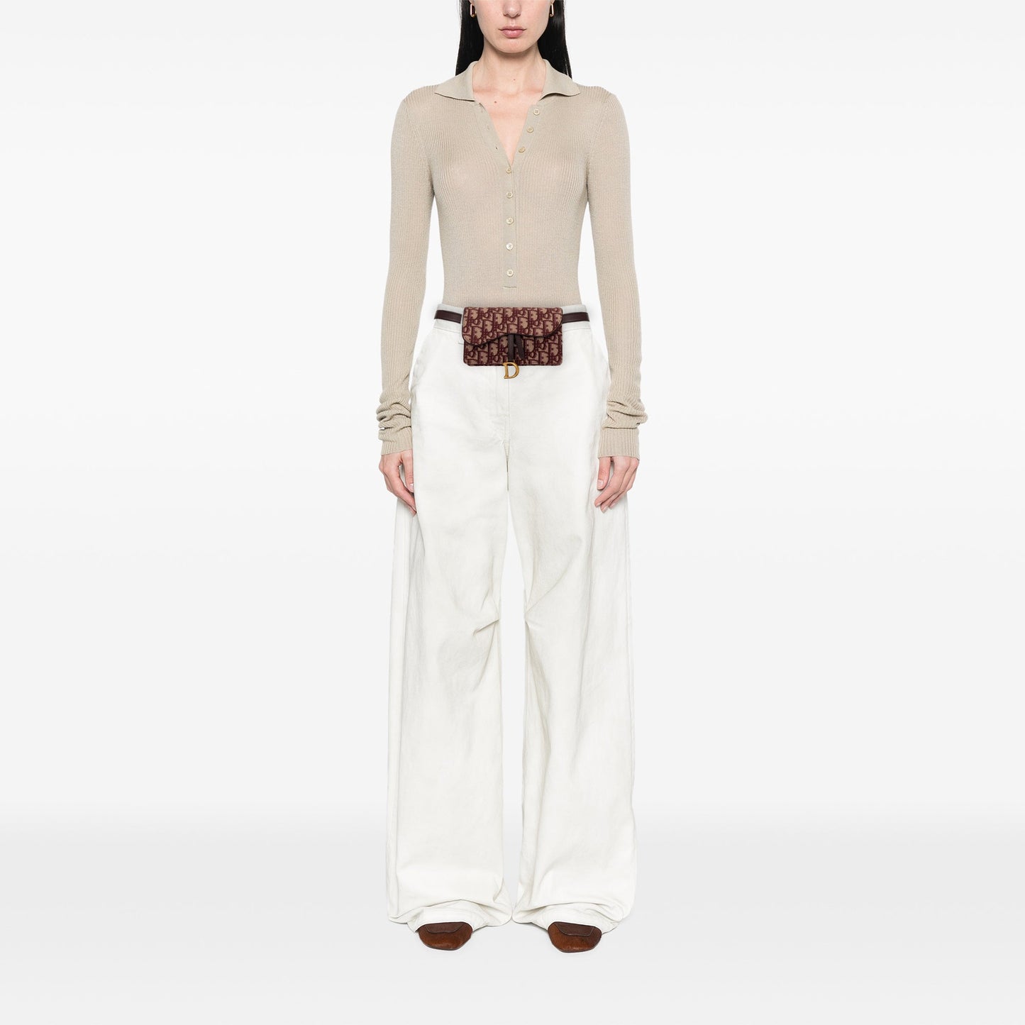 Oblique Canvas Saddle Belt Bag
